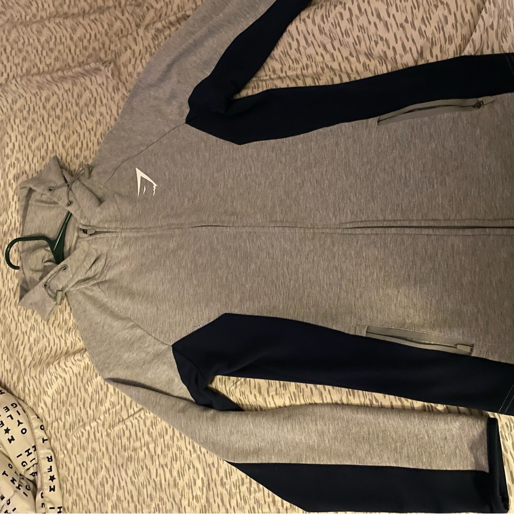 OG Gymshark pioneer hoodie blue with grey
